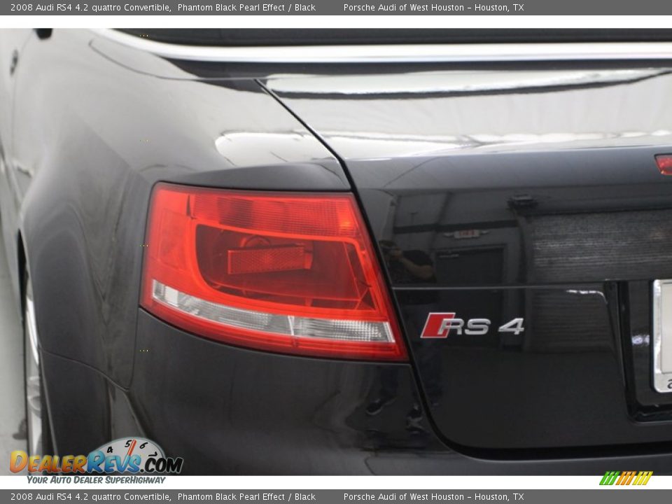 2008 Audi RS4 4.2 quattro Convertible Phantom Black Pearl Effect / Black Photo #10