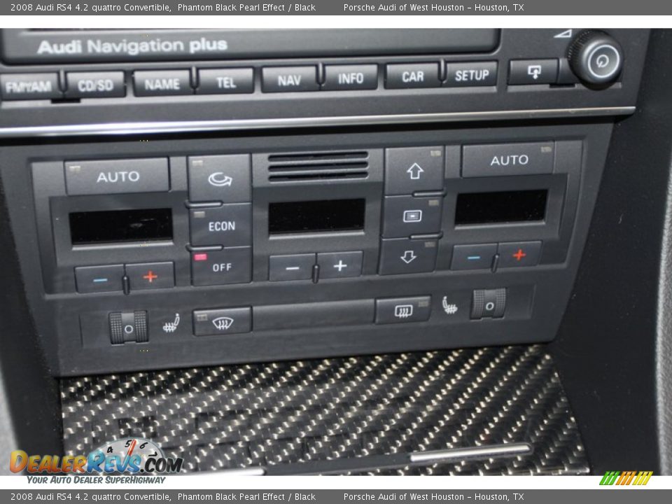 Controls of 2008 Audi RS4 4.2 quattro Convertible Photo #29