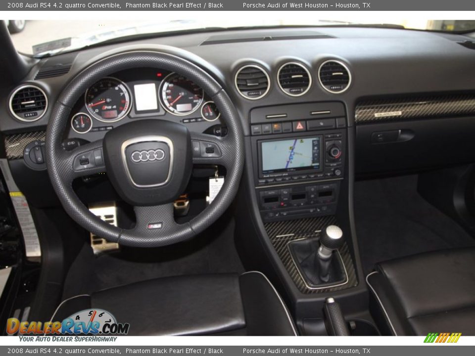 Dashboard of 2008 Audi RS4 4.2 quattro Convertible Photo #36
