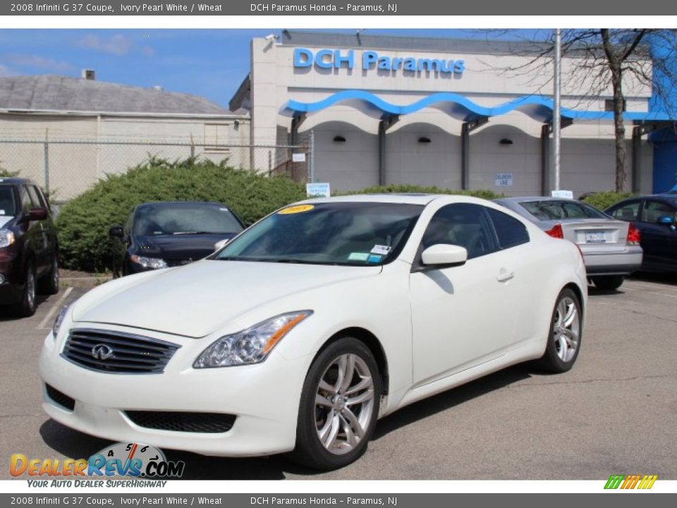 2008 Infiniti G 37 Coupe Ivory Pearl White / Wheat Photo #1