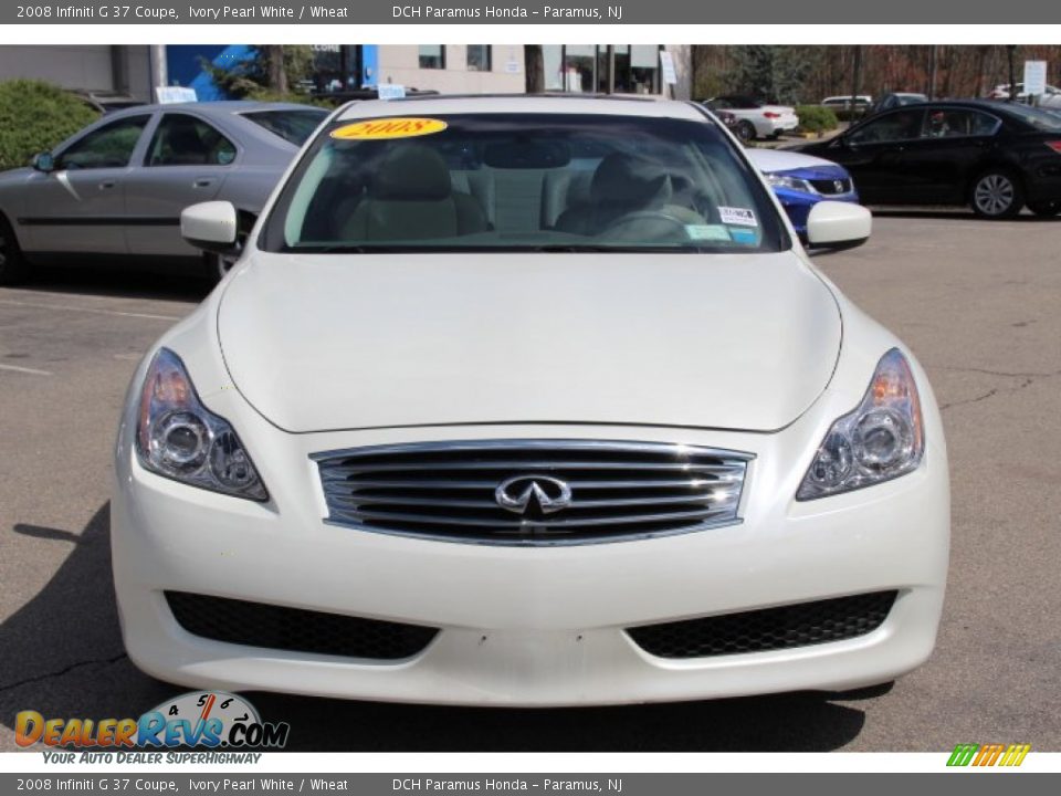 2008 Infiniti G 37 Coupe Ivory Pearl White / Wheat Photo #2