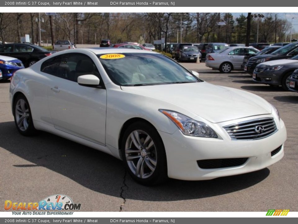 2008 Infiniti G 37 Coupe Ivory Pearl White / Wheat Photo #3