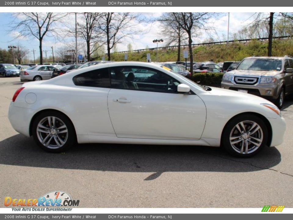 2008 Infiniti G 37 Coupe Ivory Pearl White / Wheat Photo #4