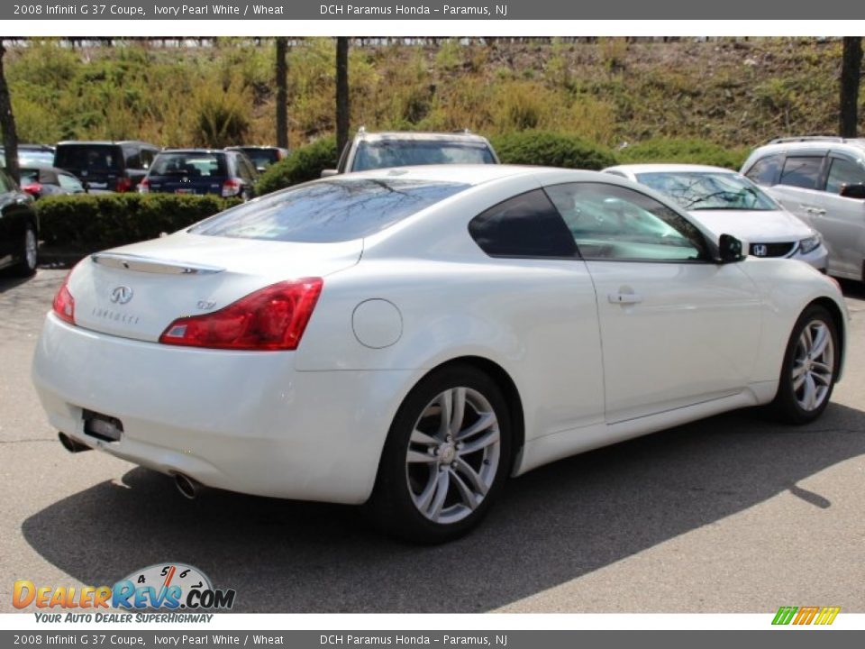 2008 Infiniti G 37 Coupe Ivory Pearl White / Wheat Photo #5