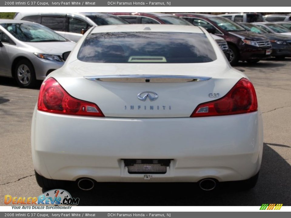 2008 Infiniti G 37 Coupe Ivory Pearl White / Wheat Photo #6