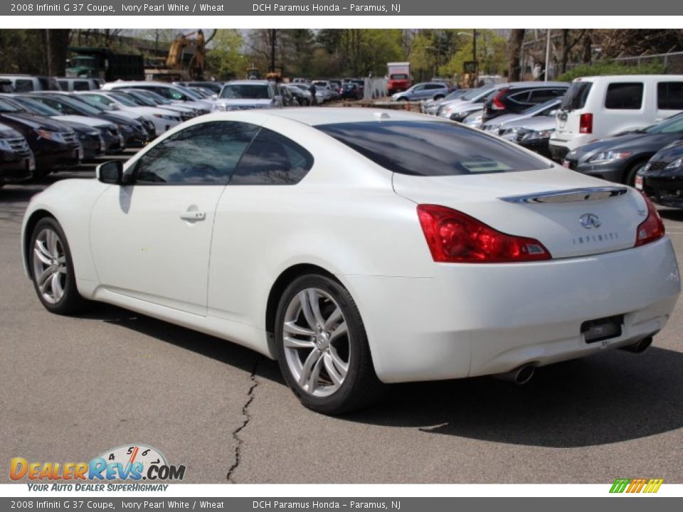 2008 Infiniti G 37 Coupe Ivory Pearl White / Wheat Photo #7
