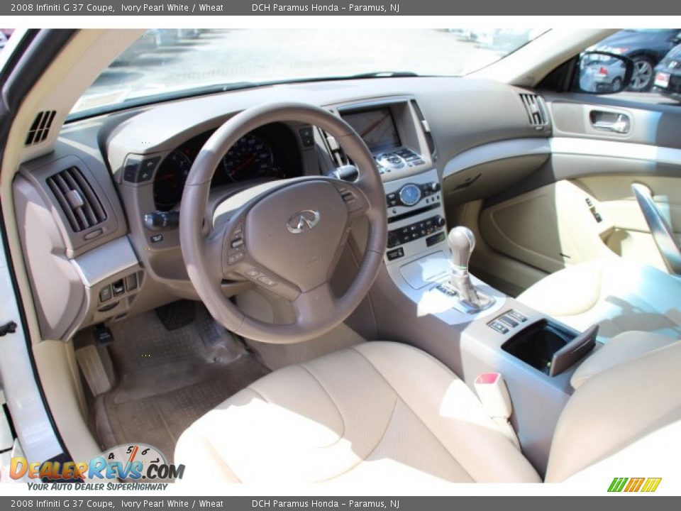 2008 Infiniti G 37 Coupe Ivory Pearl White / Wheat Photo #11