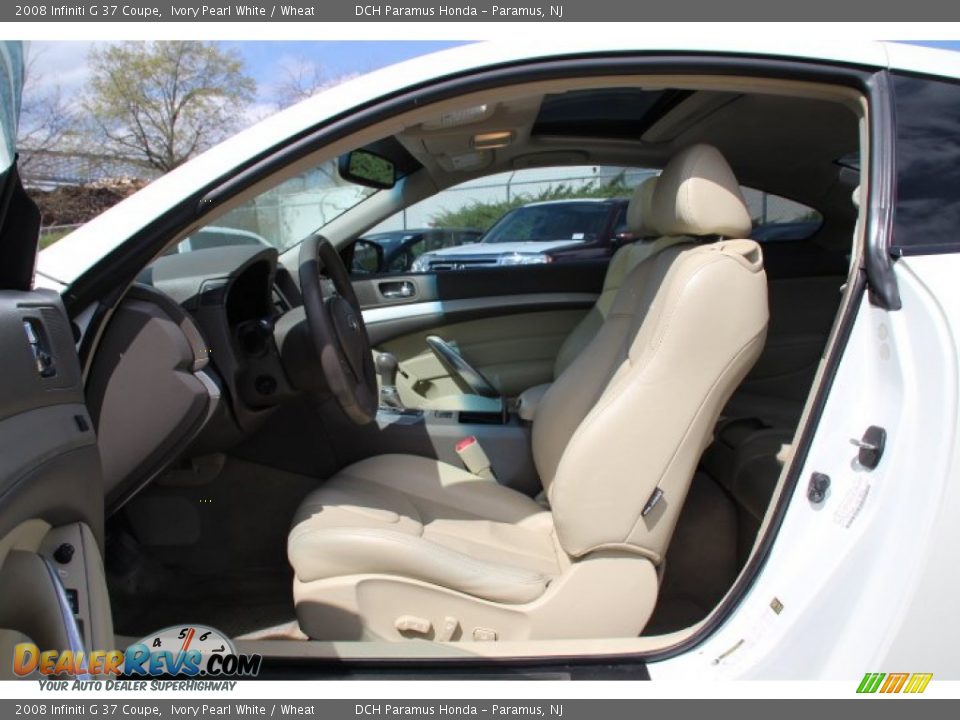 2008 Infiniti G 37 Coupe Ivory Pearl White / Wheat Photo #12