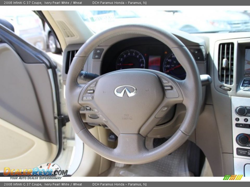 2008 Infiniti G 37 Coupe Ivory Pearl White / Wheat Photo #16