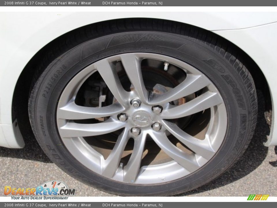 2008 Infiniti G 37 Coupe Ivory Pearl White / Wheat Photo #26