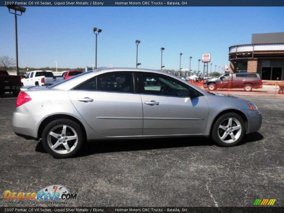 2007 Pontiac G6 V6 Sedan Liquid Silver Metallic / Ebony Photo #1