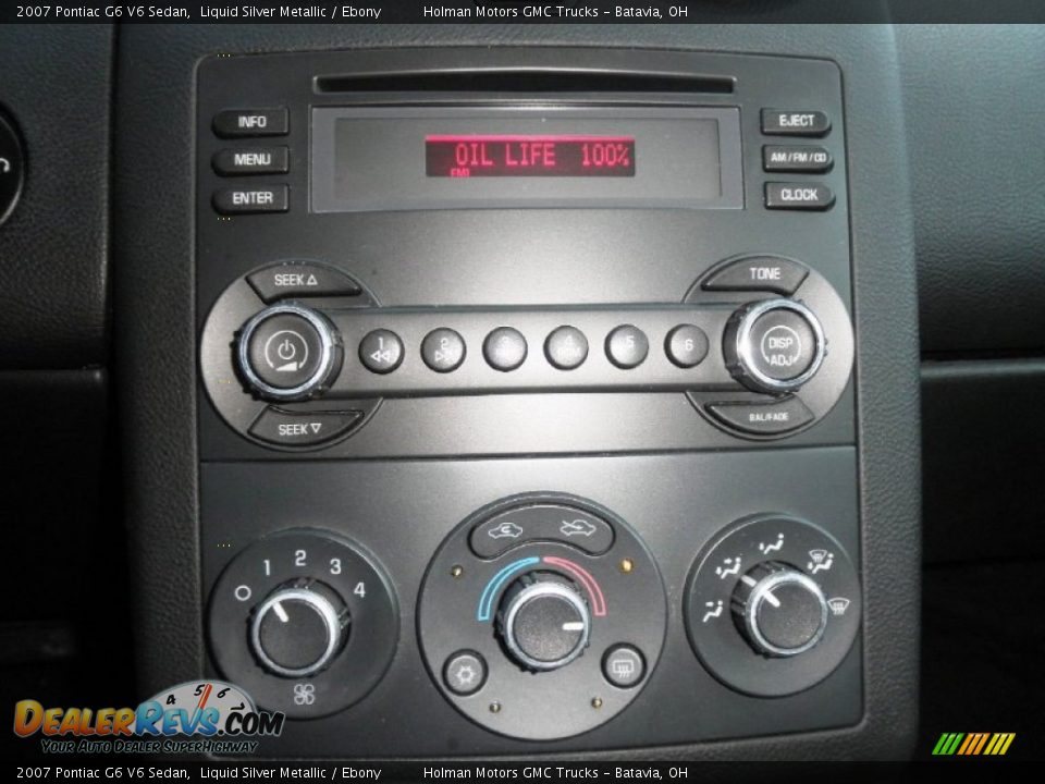 2007 Pontiac G6 V6 Sedan Liquid Silver Metallic / Ebony Photo #7