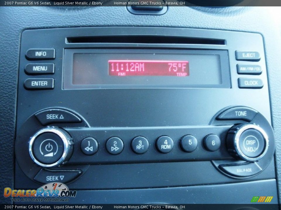 2007 Pontiac G6 V6 Sedan Liquid Silver Metallic / Ebony Photo #8