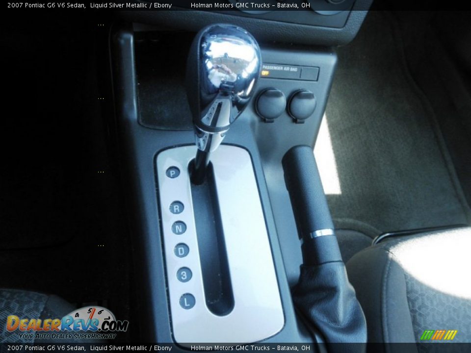 2007 Pontiac G6 V6 Sedan Liquid Silver Metallic / Ebony Photo #9