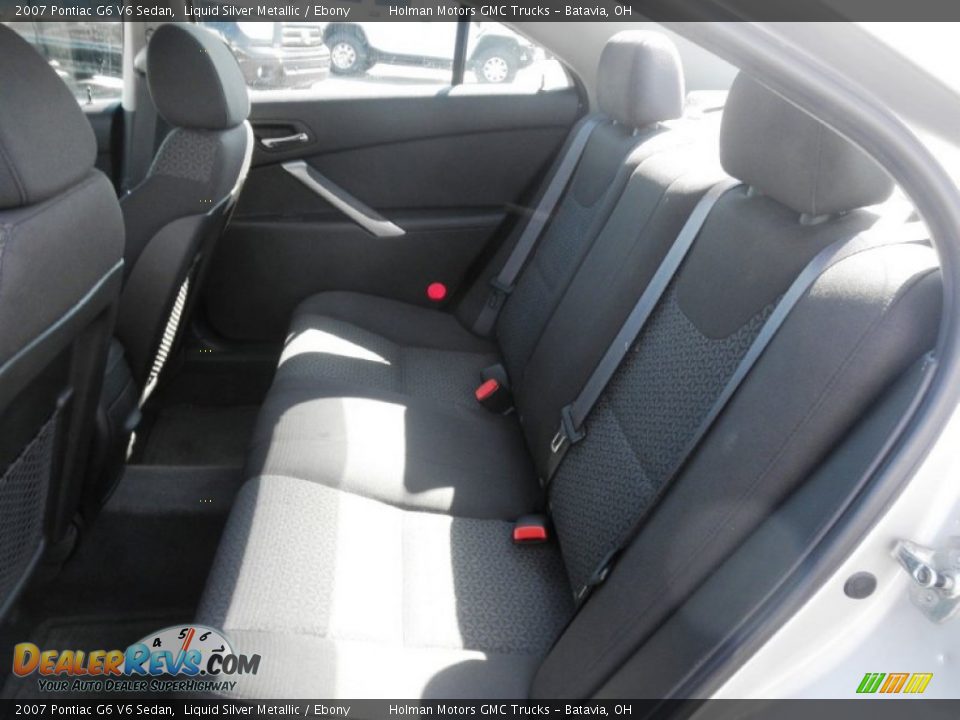 2007 Pontiac G6 V6 Sedan Liquid Silver Metallic / Ebony Photo #15