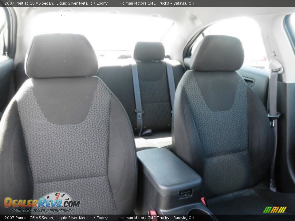 2007 Pontiac G6 V6 Sedan Liquid Silver Metallic / Ebony Photo #21