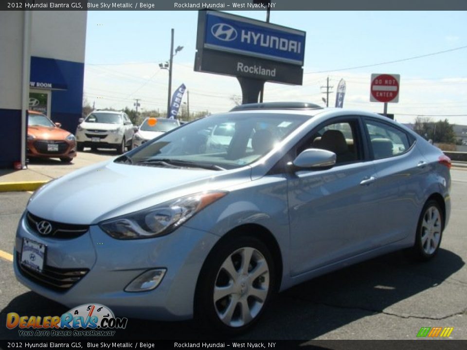 2012 Hyundai Elantra GLS Blue Sky Metallic / Beige Photo #1
