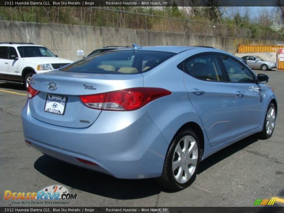 2012 Hyundai Elantra GLS Blue Sky Metallic / Beige Photo #4