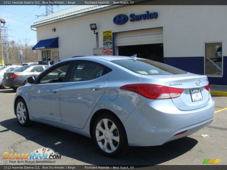 2012 Hyundai Elantra GLS Blue Sky Metallic / Beige Photo #6