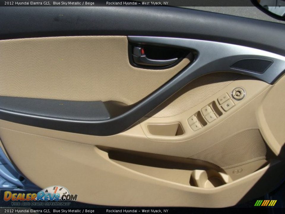 2012 Hyundai Elantra GLS Blue Sky Metallic / Beige Photo #7
