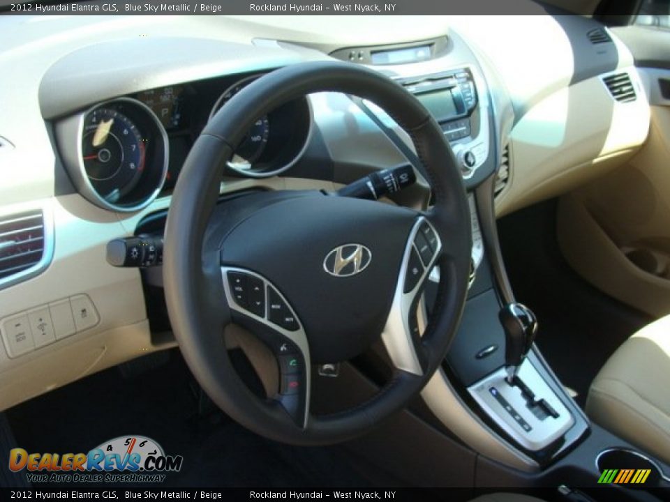 2012 Hyundai Elantra GLS Blue Sky Metallic / Beige Photo #9