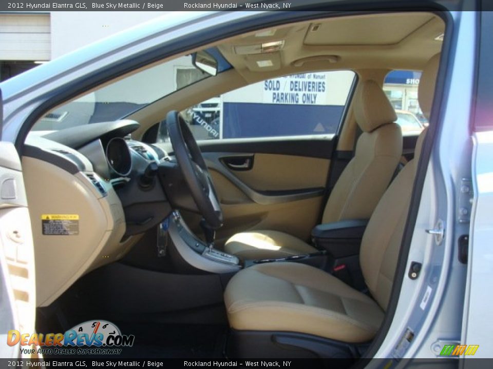 2012 Hyundai Elantra GLS Blue Sky Metallic / Beige Photo #10