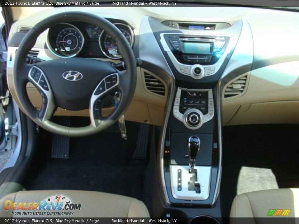 2012 Hyundai Elantra GLS Blue Sky Metallic / Beige Photo #12