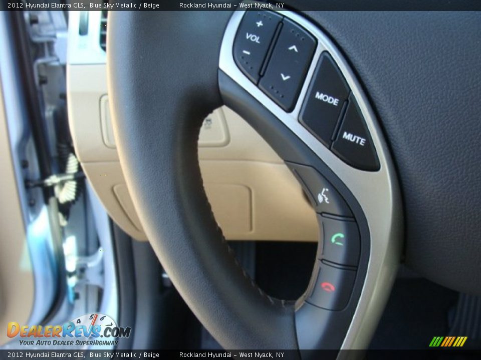2012 Hyundai Elantra GLS Blue Sky Metallic / Beige Photo #14