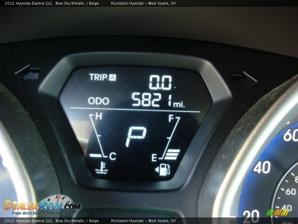 2012 Hyundai Elantra GLS Blue Sky Metallic / Beige Photo #16