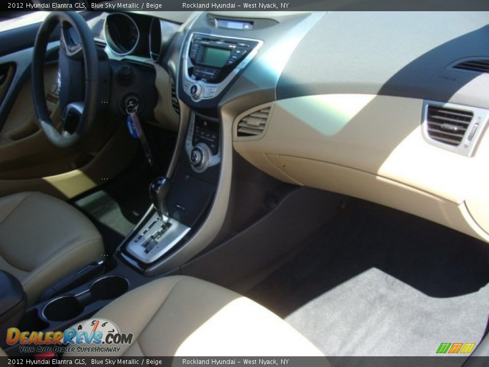 2012 Hyundai Elantra GLS Blue Sky Metallic / Beige Photo #24