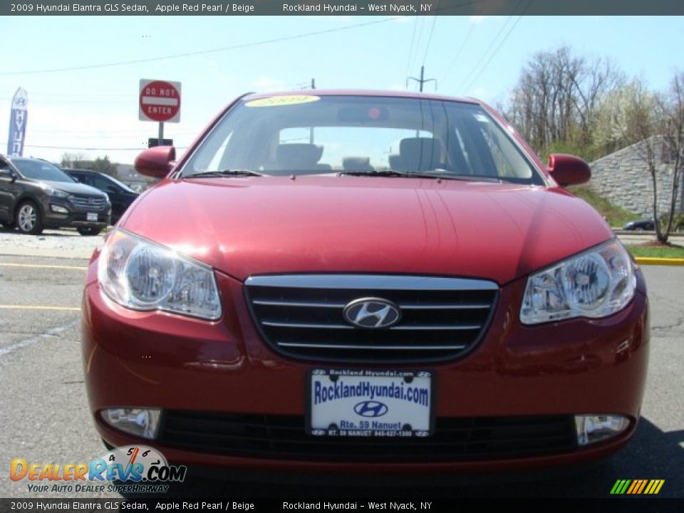 2009 Hyundai Elantra GLS Sedan Apple Red Pearl / Beige Photo #2