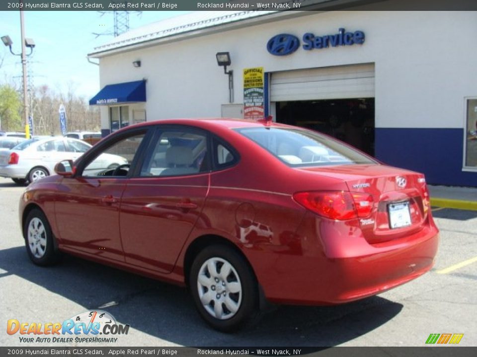 2009 Hyundai Elantra GLS Sedan Apple Red Pearl / Beige Photo #6