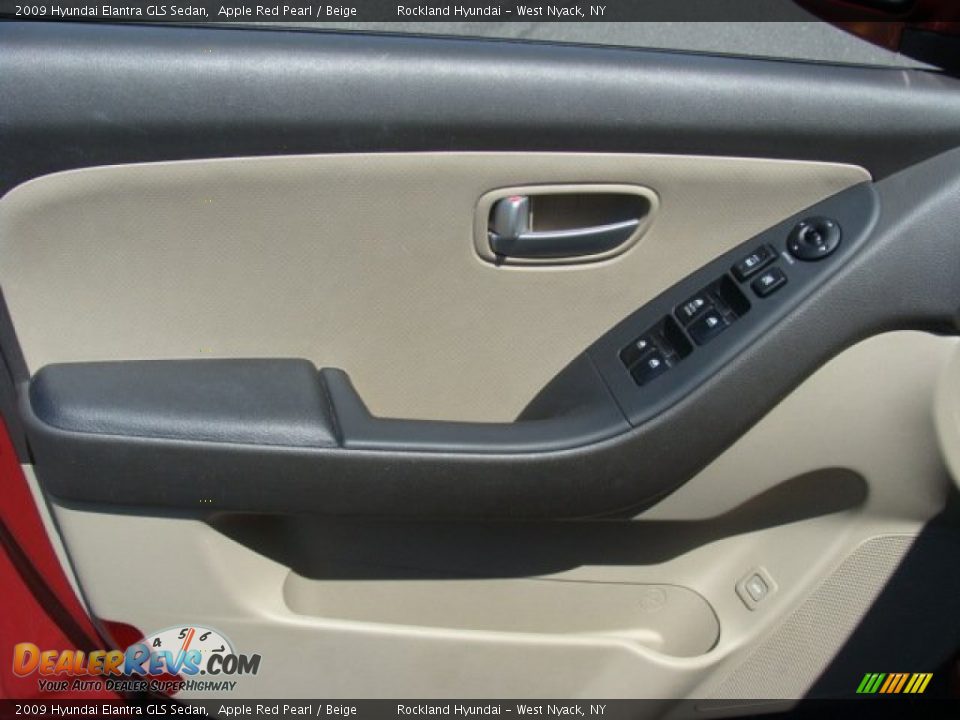 2009 Hyundai Elantra GLS Sedan Apple Red Pearl / Beige Photo #7