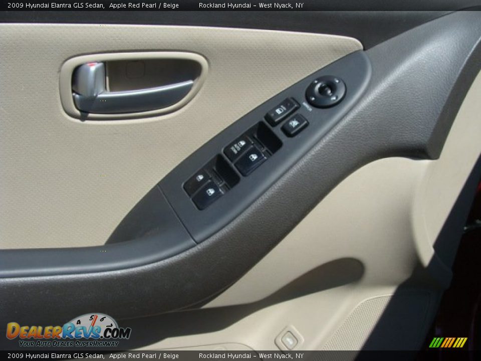 2009 Hyundai Elantra GLS Sedan Apple Red Pearl / Beige Photo #8