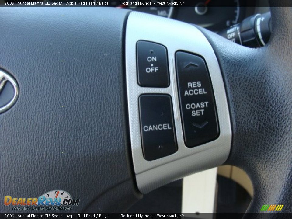 2009 Hyundai Elantra GLS Sedan Apple Red Pearl / Beige Photo #13