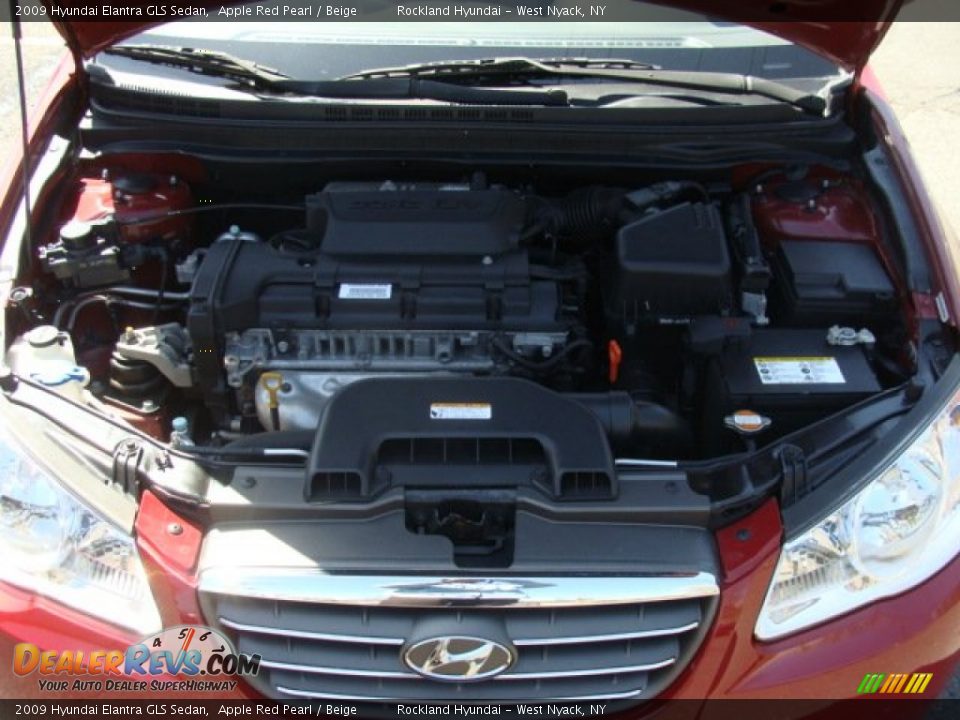 2009 Hyundai Elantra GLS Sedan Apple Red Pearl / Beige Photo #27