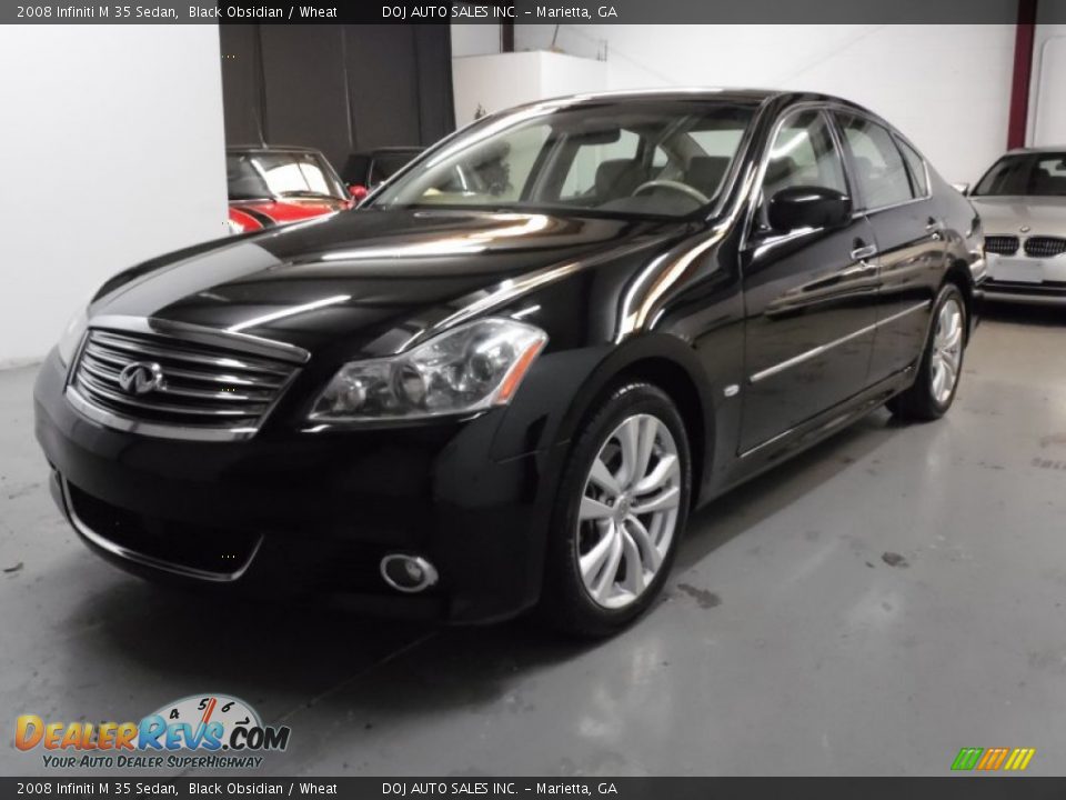 2008 Infiniti M 35 Sedan Black Obsidian / Wheat Photo #5