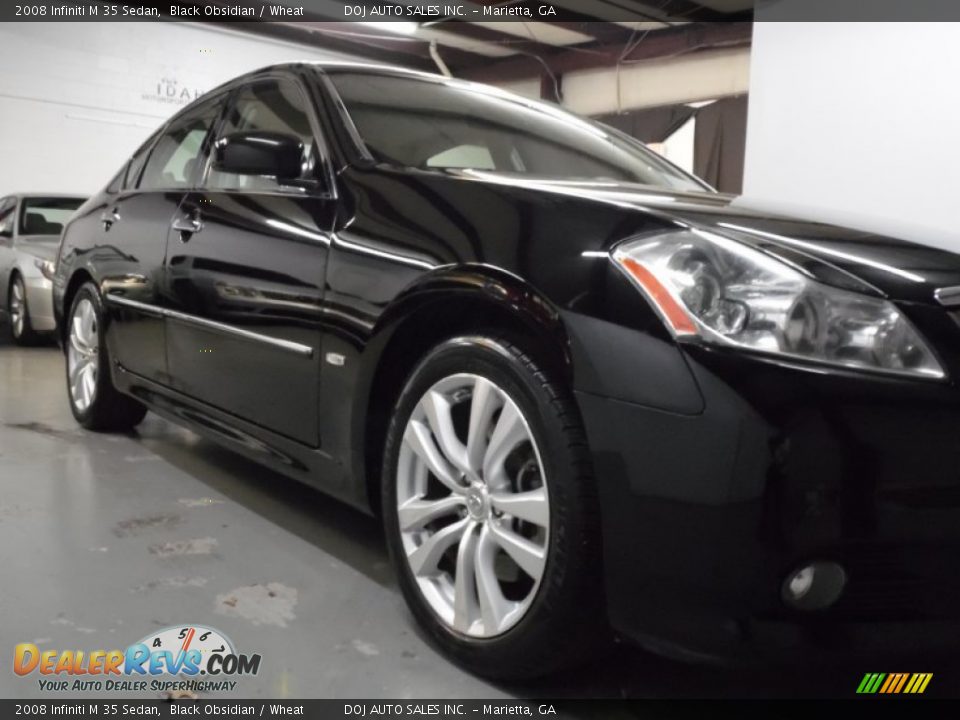 2008 Infiniti M 35 Sedan Black Obsidian / Wheat Photo #6