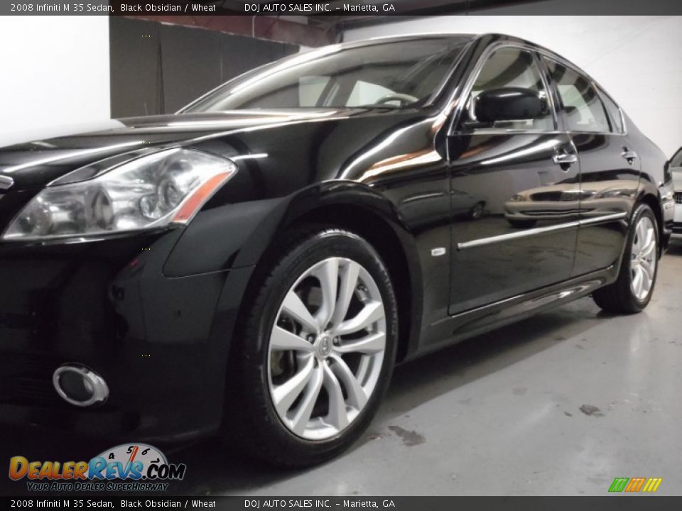 2008 Infiniti M 35 Sedan Black Obsidian / Wheat Photo #7