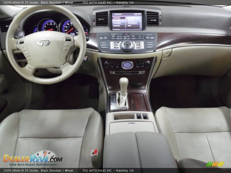 2008 Infiniti M 35 Sedan Black Obsidian / Wheat Photo #9