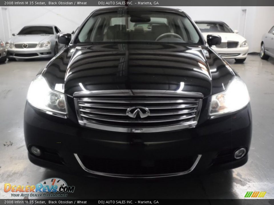 2008 Infiniti M 35 Sedan Black Obsidian / Wheat Photo #12