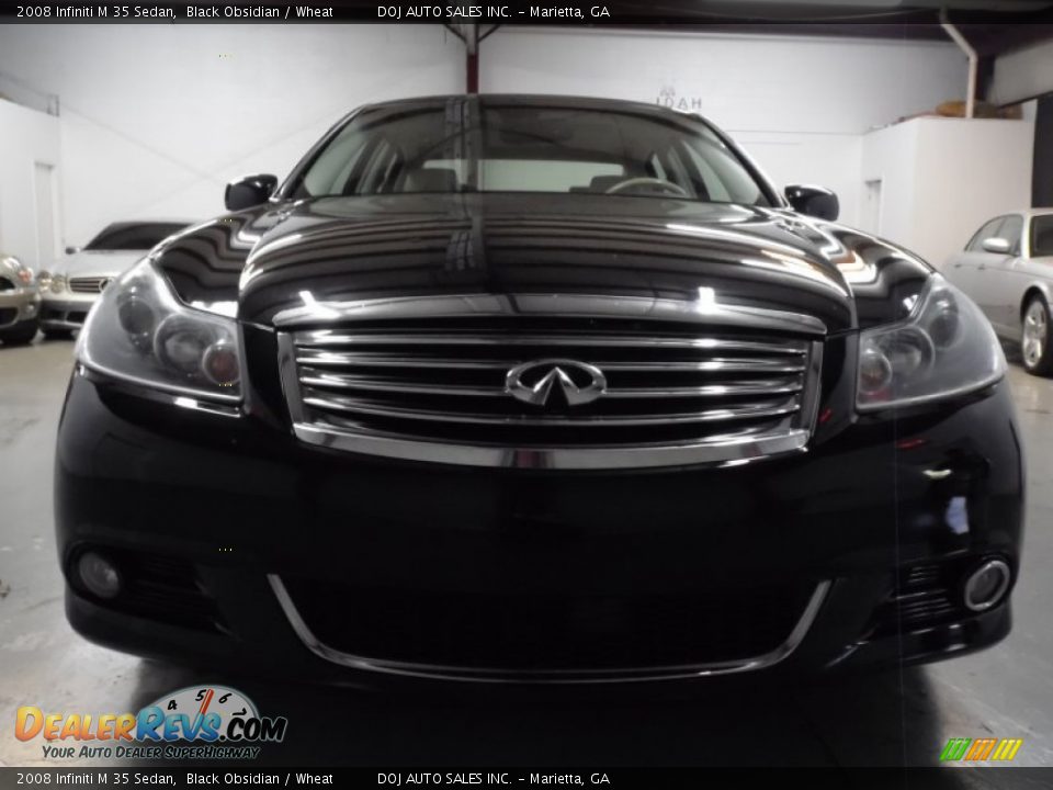 2008 Infiniti M 35 Sedan Black Obsidian / Wheat Photo #13