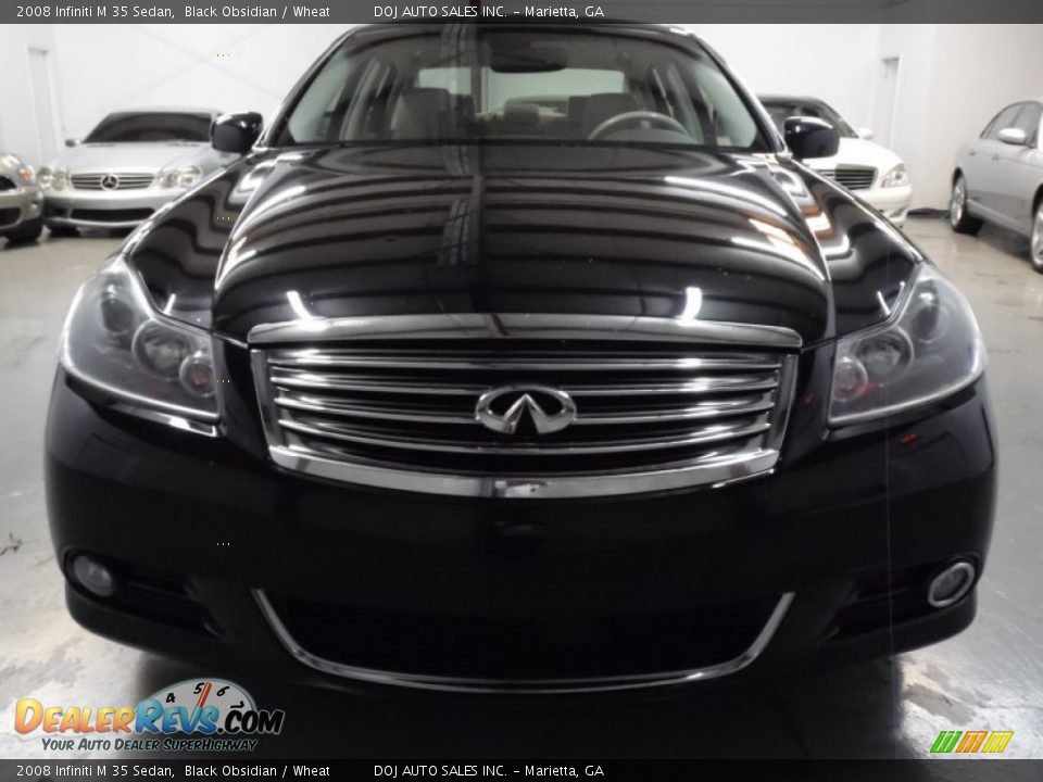 2008 Infiniti M 35 Sedan Black Obsidian / Wheat Photo #14