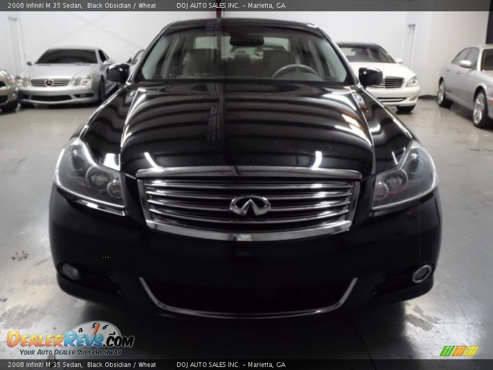 2008 Infiniti M 35 Sedan Black Obsidian / Wheat Photo #15