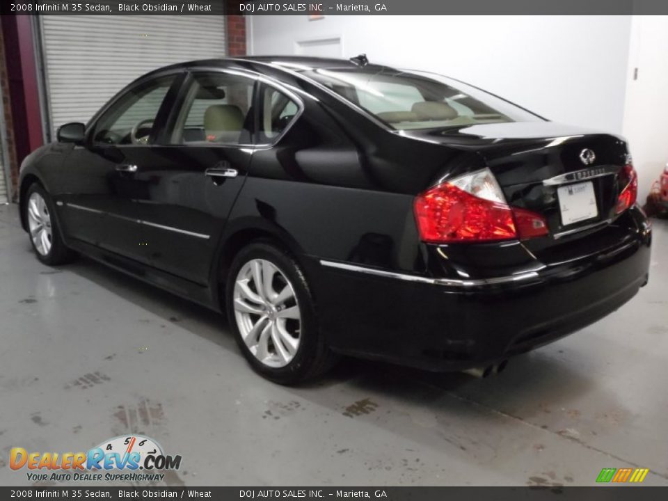 2008 Infiniti M 35 Sedan Black Obsidian / Wheat Photo #16