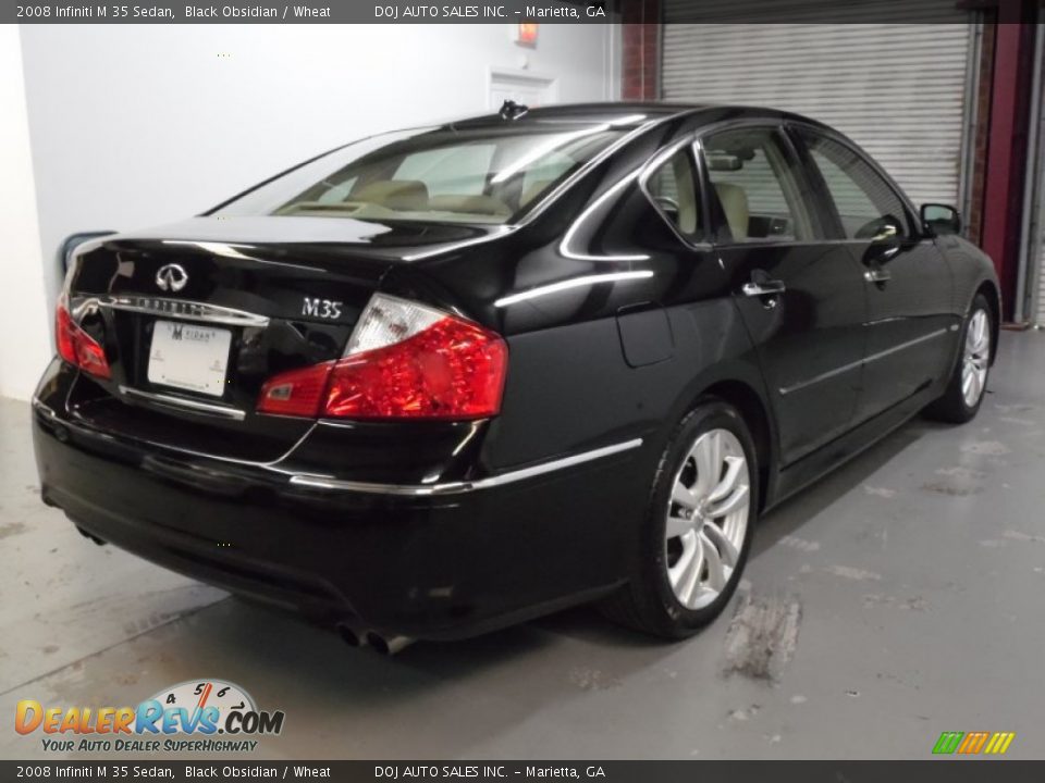 2008 Infiniti M 35 Sedan Black Obsidian / Wheat Photo #17