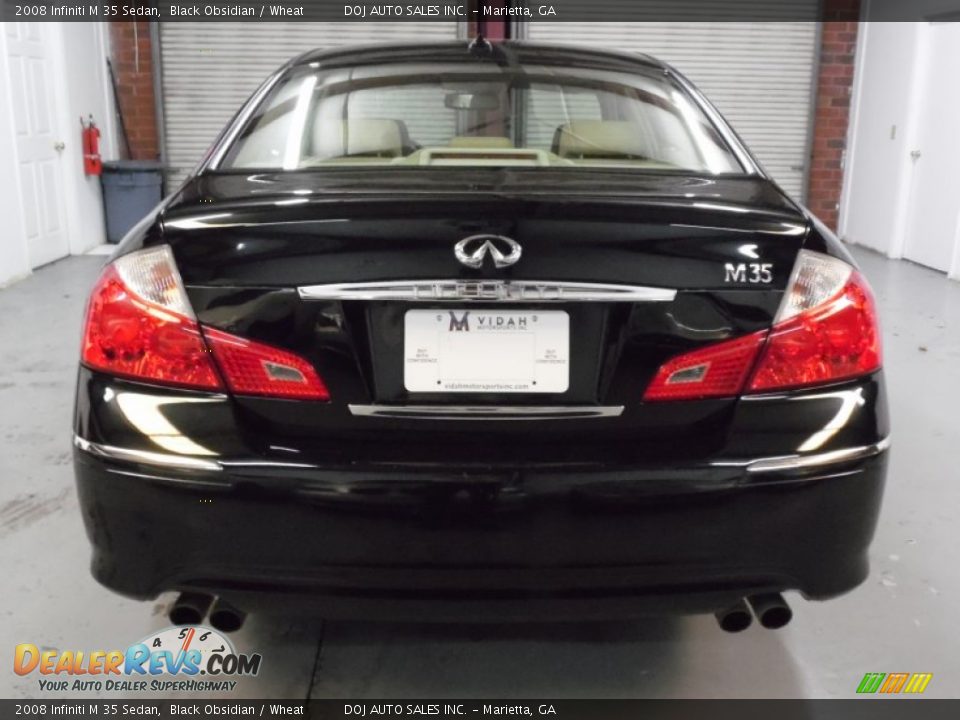 2008 Infiniti M 35 Sedan Black Obsidian / Wheat Photo #23