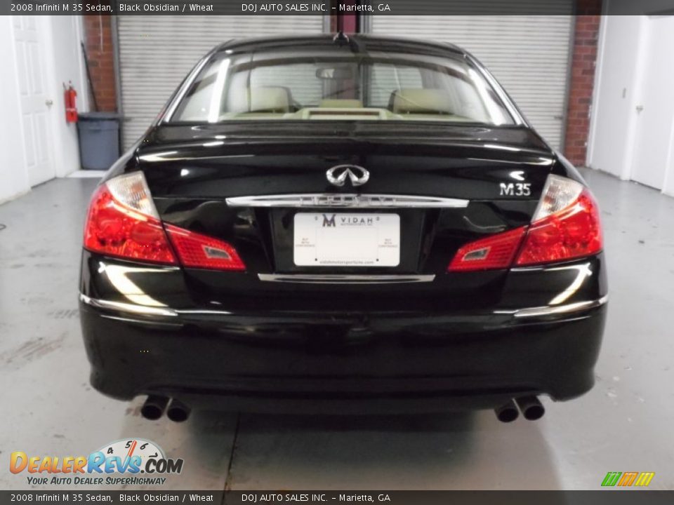2008 Infiniti M 35 Sedan Black Obsidian / Wheat Photo #24