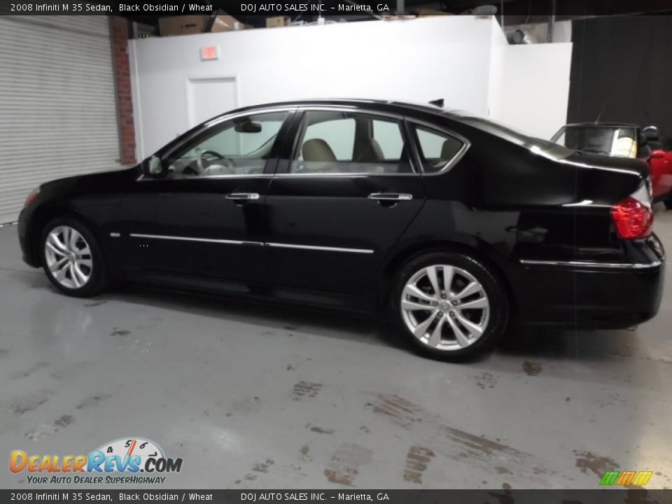 2008 Infiniti M 35 Sedan Black Obsidian / Wheat Photo #25