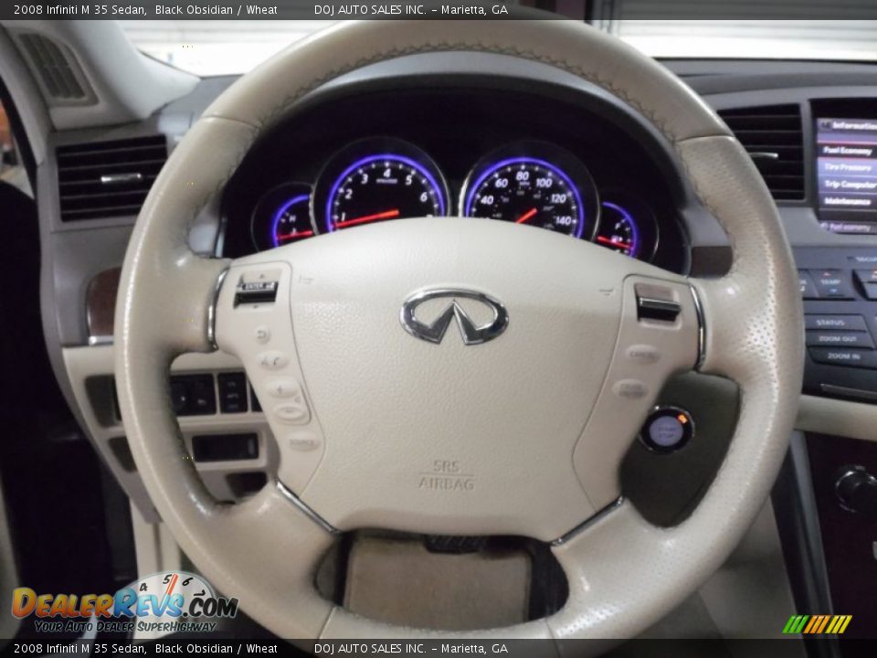2008 Infiniti M 35 Sedan Black Obsidian / Wheat Photo #30
